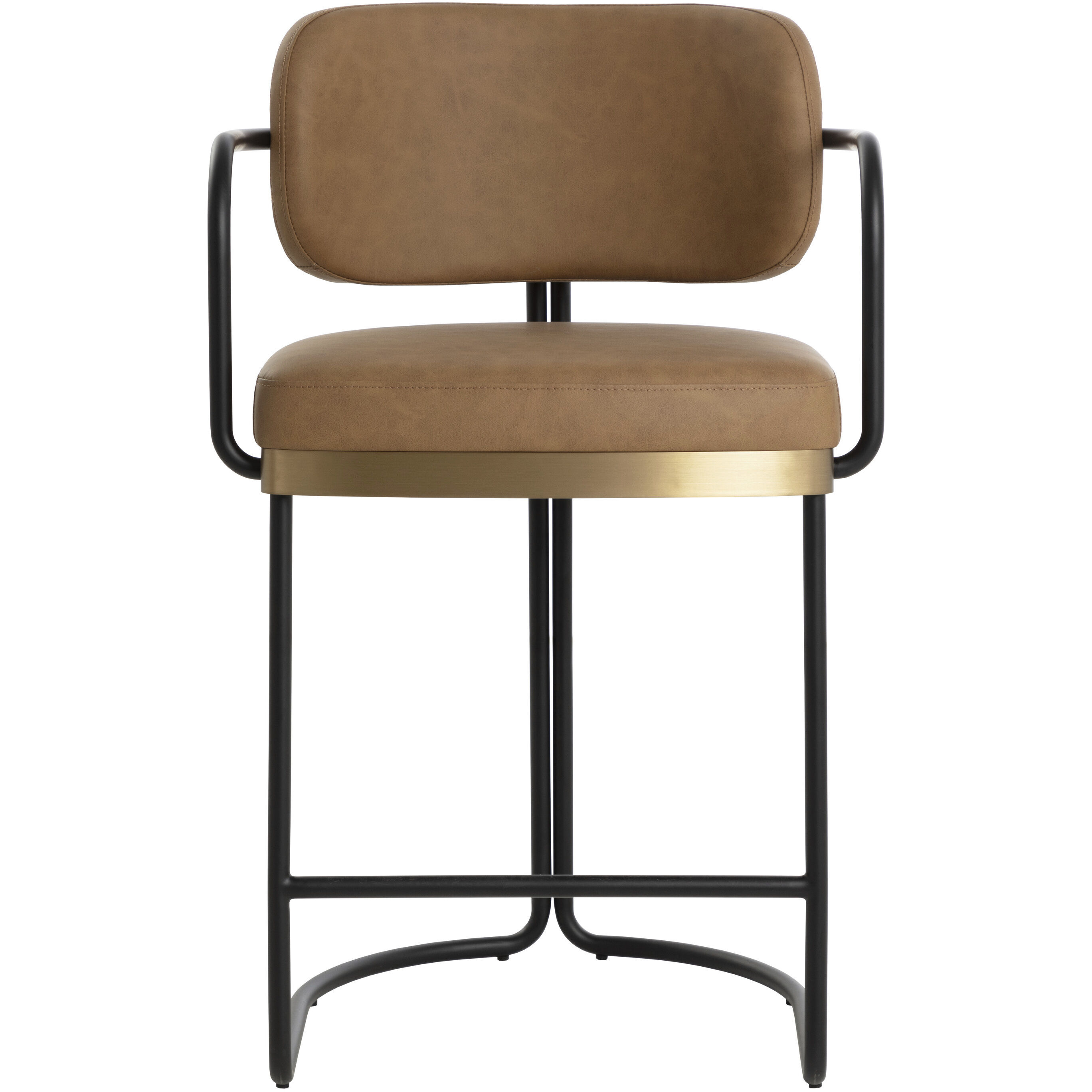 Jalen 36.5 inch Milliken Cognac Counter Stool
